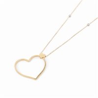 Necklace Unoaerre Woman Batticuore in Yellow Gold Diamante 0.06 Ct 415FFH9741000 - 415FFH9741000